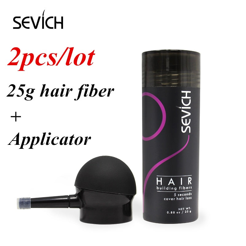 Sevich Hair Fiber Set 25g Hair Building Fiber + Applicator Keratin Fiber Hair Spray Thinning Thickening Hair Growth Treat - 200001174 Find Epic Store