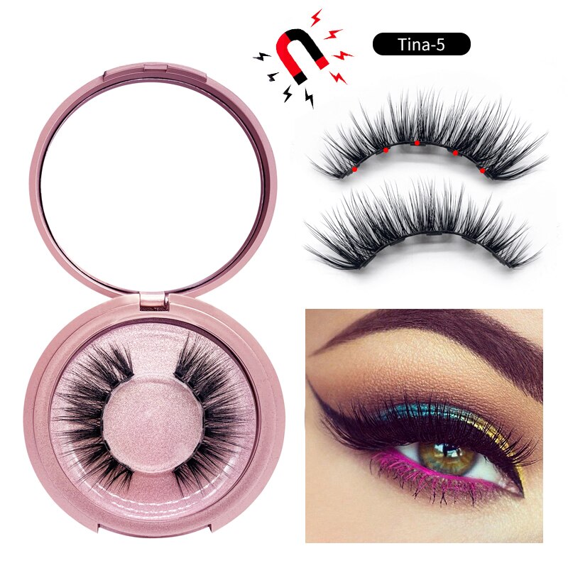 Magnetic Eyelashes with 5 Magnets False Eyelashes - 200001197 1 pairs-Tina-5 / United States Find Epic Store