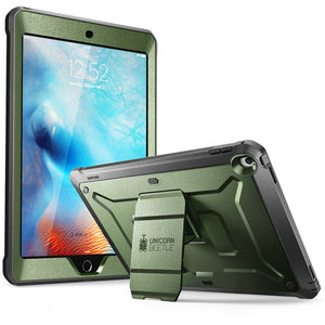 iPad 9.7 Case (2018/2017) Heavy Duty Full-Body Rugged Protective Case with Built-in Screen Protector - 200001091 MetallicGreen / United States Find Epic Store