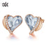Luxury Noble Pink Crystals Stud Earrings for Women Heart Angel Wings Earrings Wedding Party Jewelry Gift - 200000171 Blue Gold / United States Find Epic Store