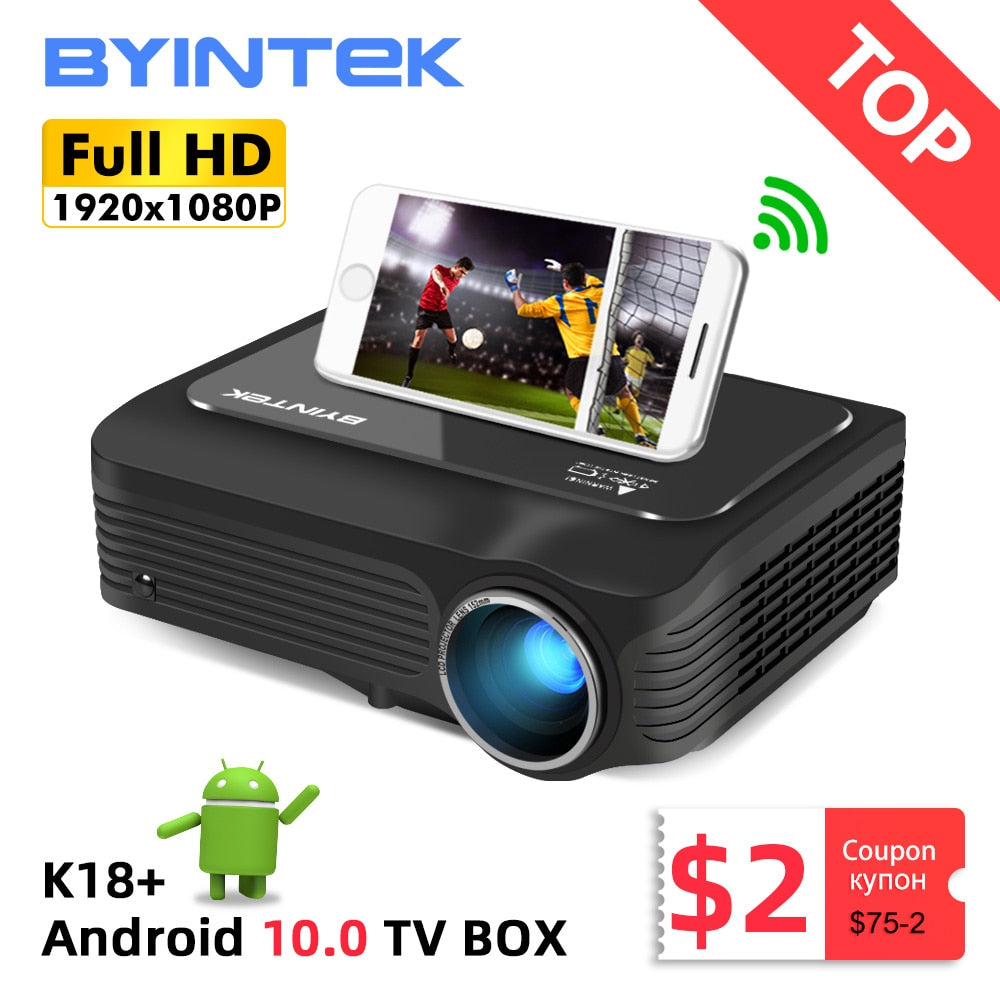 BYINTEK K18 1920x1080 Full HD 1080P Mini Portable Game LCD LED 3D Projector(Optional Android 10 TV BOX for Smartphone) - 2107 Find Epic Store