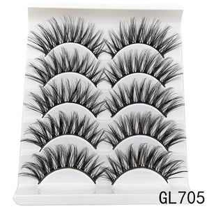 7 pairs of 25mm 3D mink lashes natural long eyelashes mink, fluffy false eyelashes eye makeup - 200001197 GL705 15mm / United States Find Epic Store