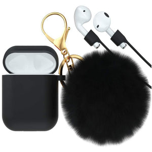 Soft Case for Airpods 2 aipods Cute girl Silicone protector airpods 2 Air pods Cover earpods Accessories Keychain Airpods 2 case - 200001619 United States / 1-2 black Find Epic Store