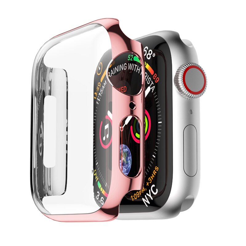 Watch Cover for Apple Watch Series 6 Se 5 4 3 44mm 42mm for IWatch Case 6 5 Se 4 3 40mm 38mm Screen Protector PC Frame Cover - 200195142 United States / rose pink / 38mm Find Epic Store