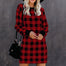 Plaid Long Sleeve Dress - 200000347 Find Epic Store