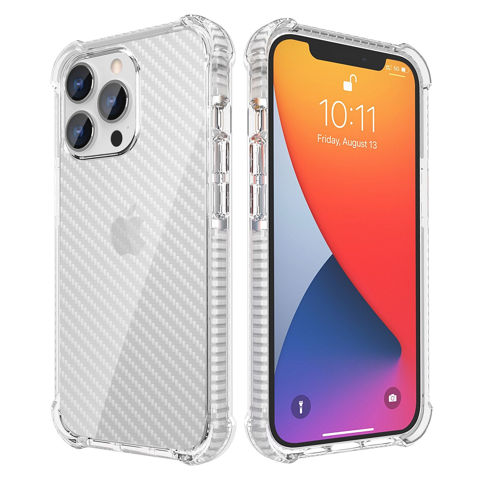 Case For iPhone 13 Case 13 Pro Max Case with Carbon Fiber Pattern Heavy Duty Protective Clear Back Cover with Shockproof Bumper Case - 380230 for iPhone 12 / white / United States Find Epic Store