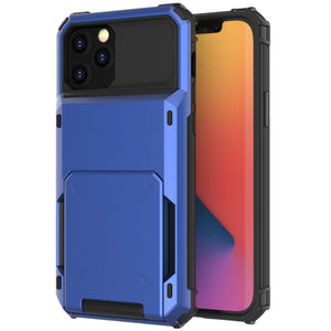 Blue Card Slots Wallet Case For iPhone 11 12 Pro Max Mini 7 8 Plus X XS Max XR SE 2020 Cover Slide Armor Wallet Card Slots Holder - 380230 for iPhone 7 / Blue / United States Find Epic Store