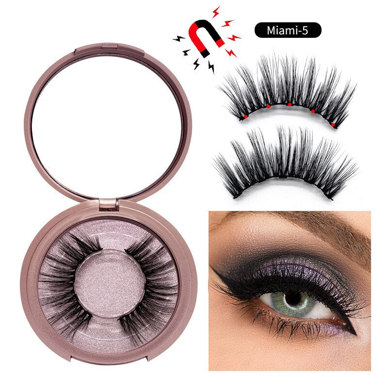 Magnetic Eyelashes with 5 Magnets False Eyelashes - 200001197 1 pairs-Miami-5 / United States Find Epic Store