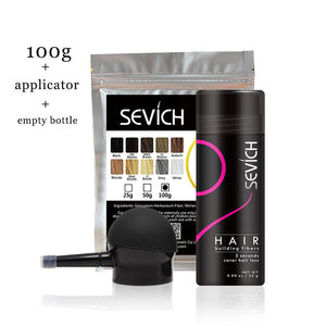 Sevich Hair Building Fibers Kits 100g Refill Bag+ 25g Empty Bottle + Applicator Hair Loss Treatment 10 Colors Hair Fiber Powder - 200001173 Find Epic Store
