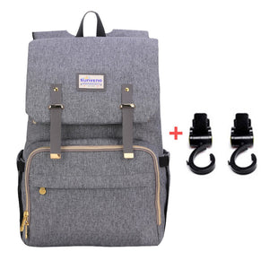 Fashion Diaper Bag Mommy Maternity Nappy Bag Large Capacity Travel Backpack Nursing Bag for Baby Care - 100001871 Gray H / United States Find Epic Store