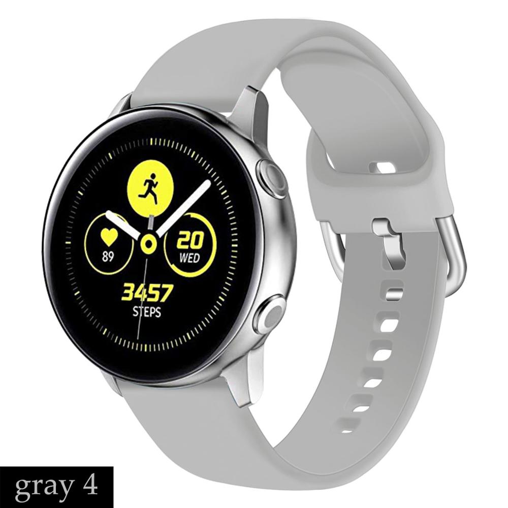 HUAWEI watch gt2/2e/pro strap For Samsung Galaxy watch 3 45mm 41mm active 2 46mm 42mm Gear s3 silicone bracelet smart watch band - 200000127 United States / gray 4 / 22mm S Find Epic Store