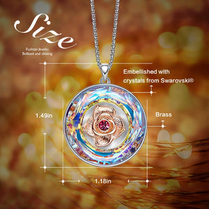 Dancing Rose Necklace Embellished with Crystal - 200000162 Find Epic Store