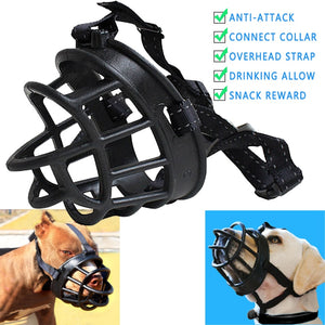 Adjustable Dog Muzzle Soft Silicone Breathable Mesh Strong Basket Small&Large Dog Mouth Muzzles Pet Training Accessories - 200003720 Find Epic Store