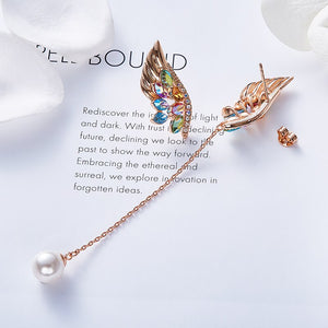 Women Earrings Embellished with Crystals Pearl Earrings Fashion Rose Gold Jewelry Brincos Vintage Gifts - 200000171 Find Epic Store