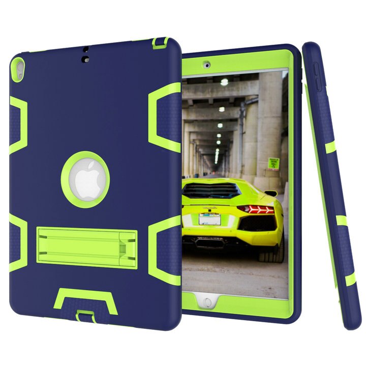 For iPad Pro 10.5" Case A1701/A1709,High Impact Resistant Hybrid 3 Layers Cover Heavy Duty Defender 360 Full Body Protect Cases - 200001091 Navy Blue Green / United States Find Epic Store