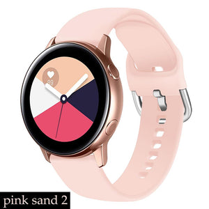 HUAWEI watch gt2/2e/pro strap For Samsung Galaxy watch 3 45mm 41mm active 2 46mm 42mm Gear s3 silicone bracelet smart watch band - 200000127 United States / pink sand 2 / 22mm S Find Epic Store