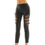 Women Black Faux Leather Fishnet Splice Pants - 200000366 Find Epic Store