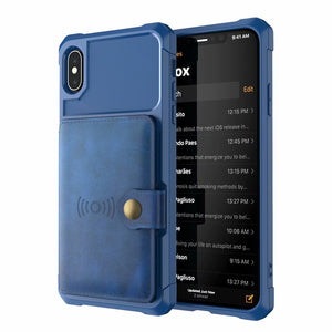 Luxury PU Leather Wallet for iPhone 7/7 Plus/8/8 Plus/X/XR/XS/XS Max/11/11 Pro/11 Pro Max/12/12 Pro/12 Mini/12 Pro Max - 380230 For iPhone X / Blue / United States Find Epic Store