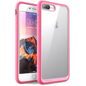 For iPhone 8 Plus Case UB Style Premium Hybrid Protective Bumper Clear Cover Case For iphone 8 Plus (2017 Release) - 380230 PC + TPU / Pink / United States Find Epic Store