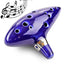 Professional 12 Hole Ocarina Ceramic Alto Tone C of Ocarina Flute Blue Instrument with Neck Strap Cord and Music Book - 200233142 Find Epic Store