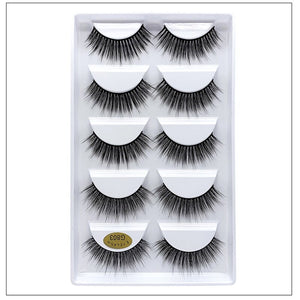 New 5 Pairs of 3D Natural Long Lasting Thick Eyelash Extension - 200001197 Find Epic Store