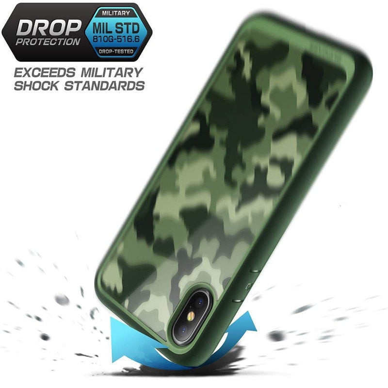 For iPhone X XS Case UB Style Premium Hybrid Protective Case TPU Bumper + Back Cover For iPhone X XS 5.8 inch (Camo/Green) - 380230 Find Epic Store