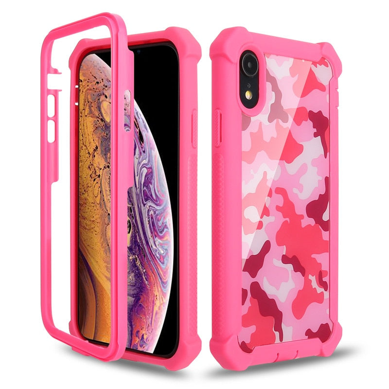 Camouflage Pink Color Case for Heavy Duty Protection Doom armor TPU Phone Case for iPhone 13 11 12 Pro XS Max Mini XR X 6 6S 7 8 Plus Shockproof Sturdy Cover - 0 For iPhone XS / Camouflage Pink Case Find Epic Store