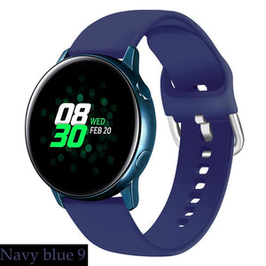 HUAWEI watch gt2/2e/pro strap For Samsung Galaxy watch 3 45mm 41mm active 2 46mm 42mm Gear s3 silicone bracelet smart watch band - 200000127 United States / navy blue 9 / 22mm S Find Epic Store