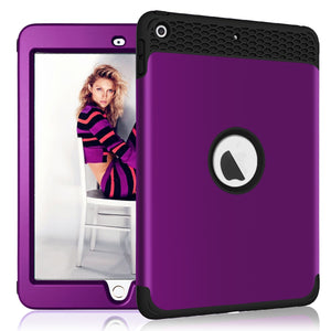 For iPad 9.7" 2017/2018 Case, Heavy Duty Shockproof High Impact Resistant Rugged Hybrid Three Layer Full Body Protective Cover - 200001091 Purple Black / United States Find Epic Store