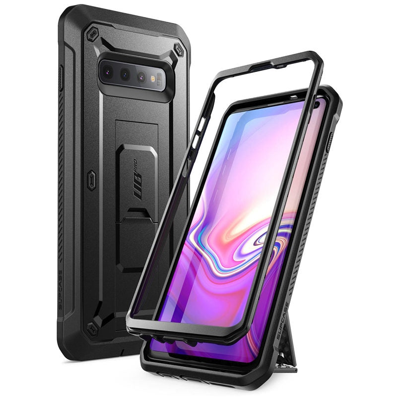 Samsung Galaxy S10 Case 6.1 inch - Pro Full-Body Rugged Holster Kickstand Case WITHOUT Built-in Screen Protector - 380230 PC + TPU / Black / United States Find Epic Store