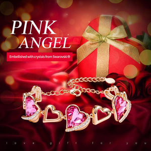Women Gold Bracelets Embellished With Crystals Heart Angel Wing Jewelry Chain Bracelets Bangles Jewelry - 200000147 Find Epic Store