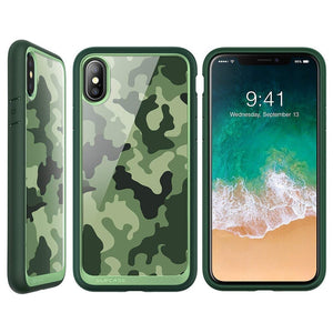 For iPhone X XS Case UB Style Premium Hybrid Protective Case TPU Bumper + Back Cover For iPhone X XS 5.8 inch (Camo/Green) - 380230 Find Epic Store