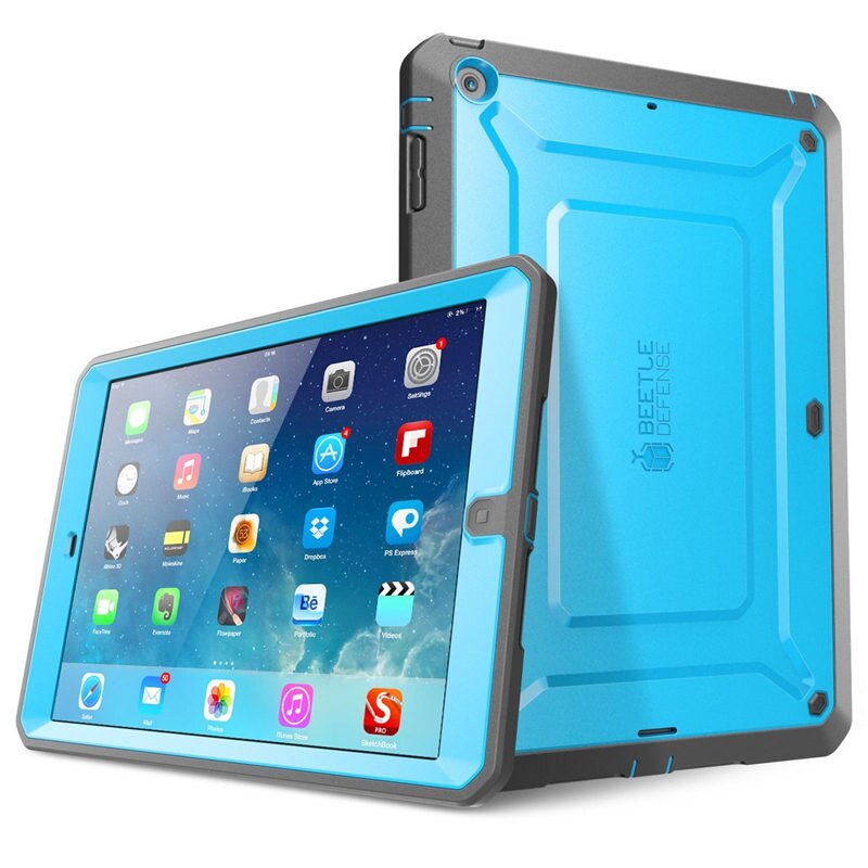 iPad Air Case - Full-body Rugged Dual-Layer Hybrid Protective Defense Case Cover with Built-in Screen Protector - 200001091 Blue / United States Find Epic Store