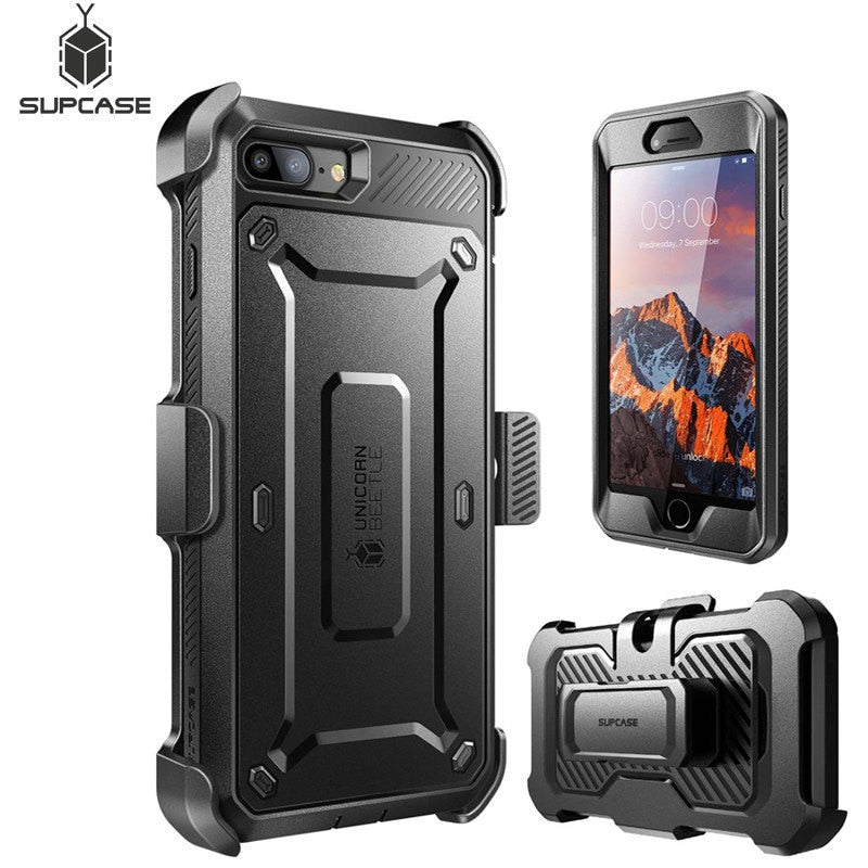 For iPhone 8 Plus Case UB Pro Series Full-Body Rugged Holster Protective Cover with Built-in Screen Protector - 380230 Find Epic Store