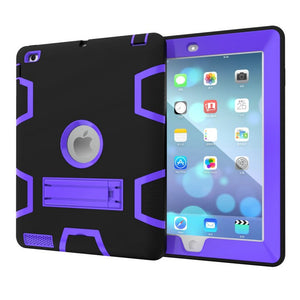 Case For Apple iPad 2 iPad 3 iPad 4 Cover High Impact Resistant Hybrid Three Layer Heavy Duty Armor Defender Full Body Protector - 200001091 Black and Purple / United States Find Epic Store