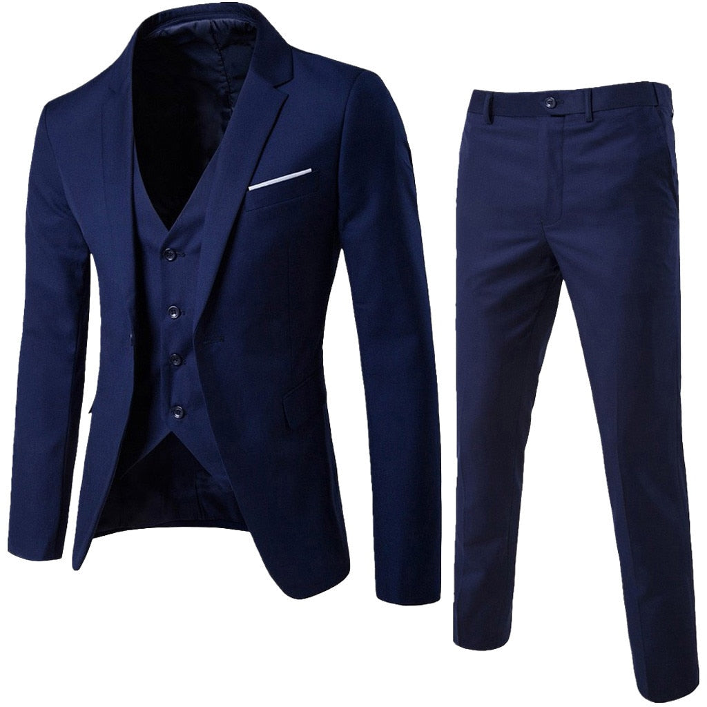 3-Pieces Jacket Vest & Pants Suit - 200001823 As Photo Show 2 / S / United States Find Epic Store