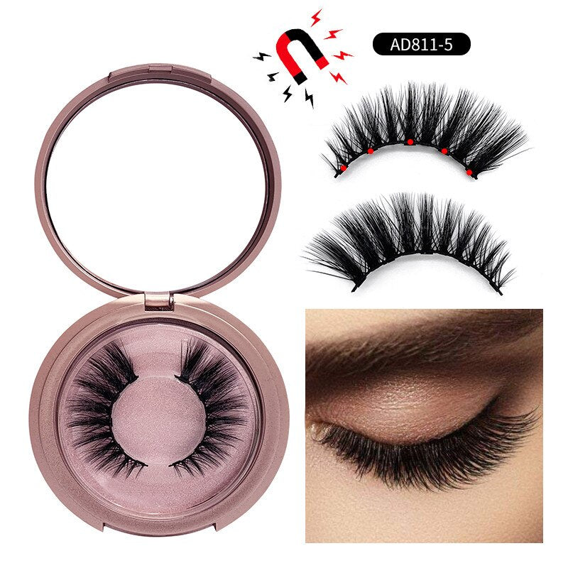 Magnetic Eyelashes with 5 Magnets False Eyelashes - 200001197 1 pairs-AD811-5 / United States Find Epic Store