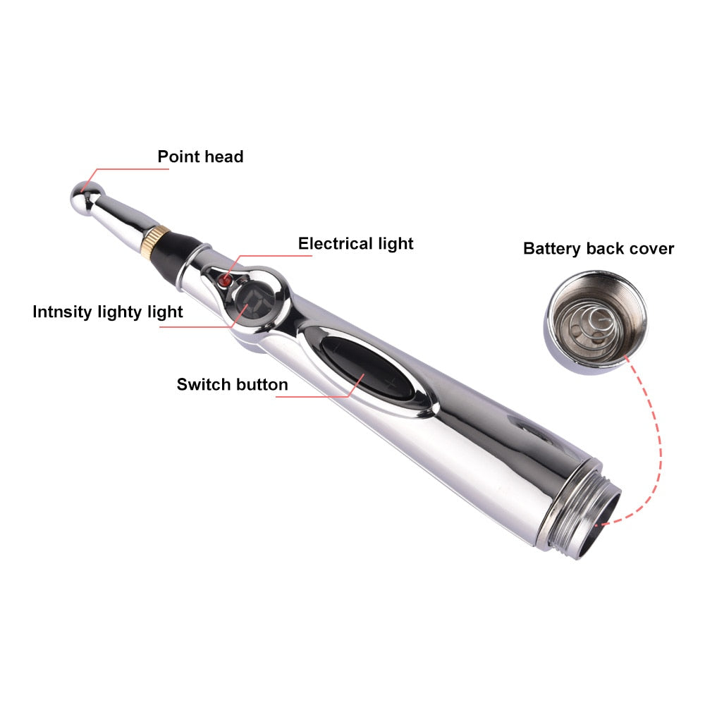 Electric Acupuncture Magnet Therapy Pen Acupuncture Pen 5 Massage Heads Body Massage Meridian Energy Pen Pain Relief 9 Gears - 200367162 Find Epic Store