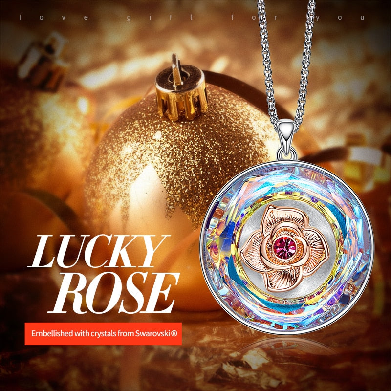 Dancing Rose Necklace Embellished with Crystal - 200000162 Find Epic Store