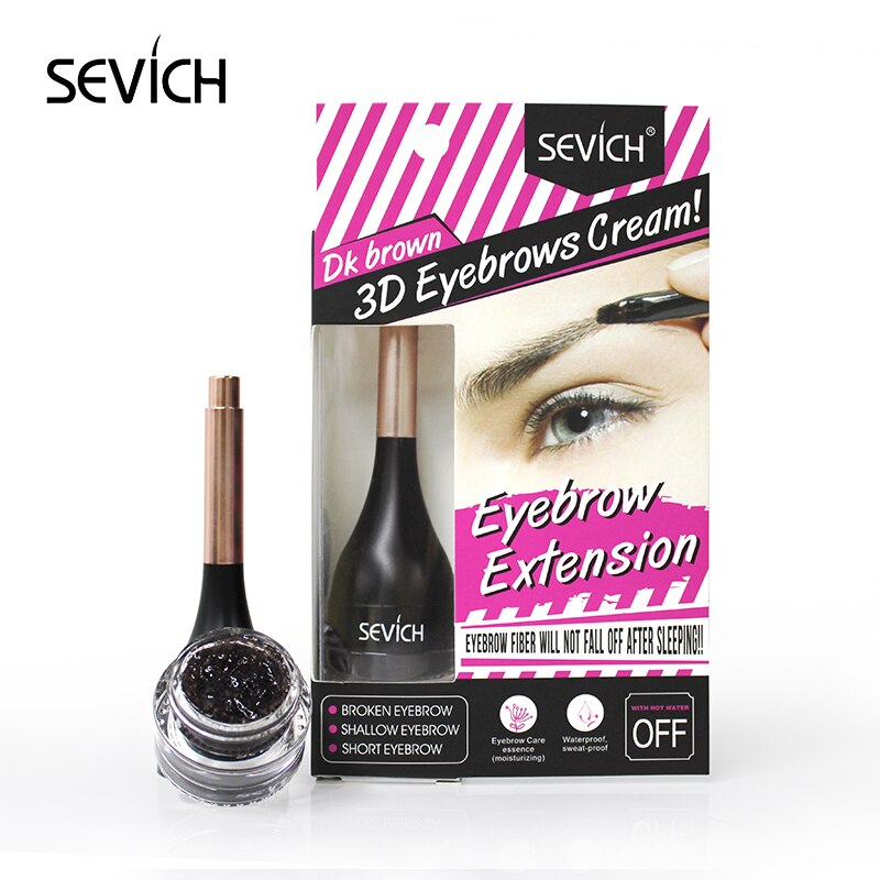 Sevich Waterproof Natural 3D Eyebrow Extensions Gel Dark Brown Black Fiber Eye Brow Enhancers Makeup Cosmetics - 200001132 Find Epic Store