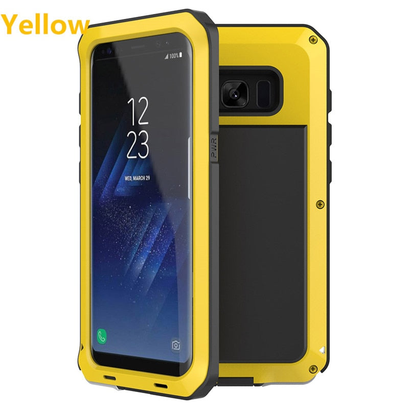 Armor Metal Full Protection Case for Samsung Galaxy S10/S9/S8 Plus/S10e/S5/Note 10 - Edge Shockproof Cover - 380230 For Galaxy Note 9 / Yellow Find Epic Store