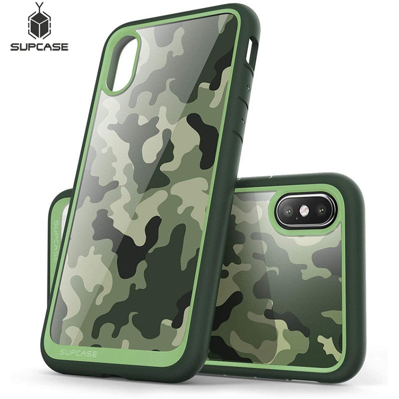 For iPhone X XS Case UB Style Premium Hybrid Protective Case TPU Bumper + Back Cover For iPhone X XS 5.8 inch (Camo/Green) - 380230 Find Epic Store