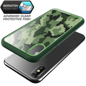 For iPhone X XS Case UB Style Premium Hybrid Protective Case TPU Bumper + Back Cover For iPhone X XS 5.8 inch (Camo/Green) - 380230 Find Epic Store