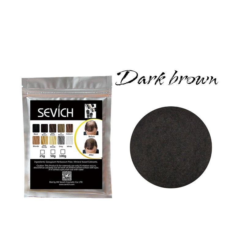 Sevich 100g hair loss product hair building fibers keratin bald to thicken extension in 30 second concealer powder for unsex - 200001174 United States / dk-brown Find Epic Store