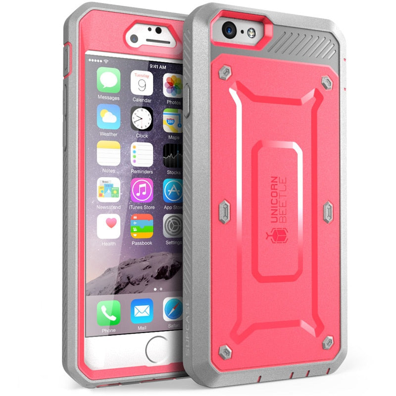 For iPhone 6 Plus Case UB Pro Full-Body Rugged Holster Clip Cover with Built-in Screen Protector For iPhone 6s Plus Case - 380230 PC + TPU / Pink / United States Find Epic Store