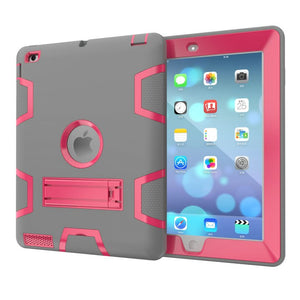 Case For Apple iPad 2 iPad 3 iPad 4 Cover High Impact Resistant Hybrid Three Layer Heavy Duty Armor Defender Full Body Protector - 200001091 Gray and Hot Pink / United States Find Epic Store