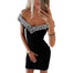 Sleeveless Off Shoulder Slash V Neck Dress - 200000347 Black / S / United States Find Epic Store
