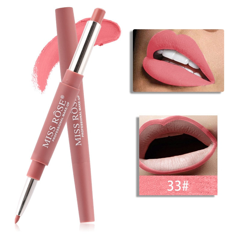 20 Color Matte Lipstick Lip Liner 2 In 1 Brand Makeup Lipstick - 200001142 33 / United States Find Epic Store