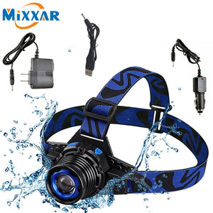 ZK20 Q5 LED Headlamp Built-in Lithium Battery Rechargeable Headlight Waterproof Head lamps 3 Modes Zoomable Torch - 39050301 D / United States Find Epic Store