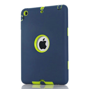 For iPad mini 1/2/3 Retina Kids Baby Safe Armor Shockproof Heavy Duty Silicone Hard Case Cover Screen Protector Film+Stylus Pen - 200001091 Navy Blue and Green / United States Find Epic Store
